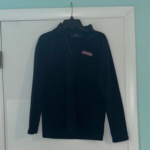 Vineyard Vines Boys 12-14 Navy Zip-Up Fleece quarter-zip pullovers